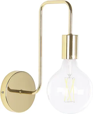 Produktbild von BELIANI Wandleuchte Gold mit 32 cm Höhe Lampe aus Metall Wohnzimmer Schlafzimmer Küche Flur Moderne Deckenleuchte Modernes Design
