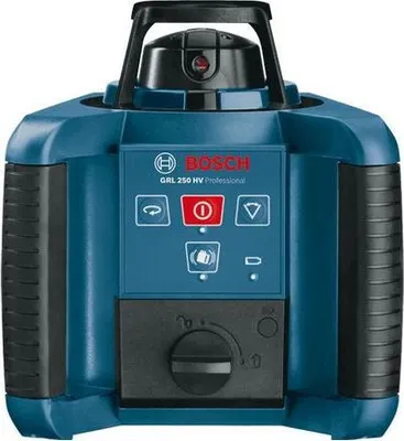 Zdjęcie produktu dla Bosch GRL 250 HV Professional, 250 m, 0,1 mm/m, 5°, 600 RPM, 635 nm (< 1 mW), Niwelator obrotowy
