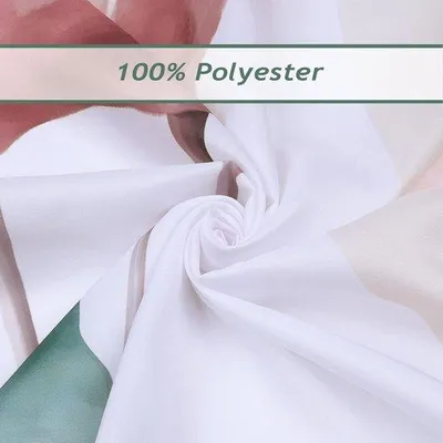 Obrázok produktu pre Červeno-biela tropická sprchová záves 180 x 180 cm, vodovzdorná, odolná proti plesni, polyester, 12 háčikov