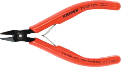Produktbild von Knipex KP-7502125, Hand-Kabelschneider, Rot, Kunststoff, Stahl, Rot, 62 HRC, 1,4 cm
