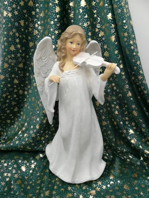 Produktbild von Weihnachtliche Figur - Engel weiß mit Instrument B
