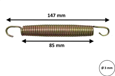 Produktbild von walexo 5 Stück Trampolin Feder Federn Ersatzfeder Sprungfeder 14,7 cm ( 147 mm )