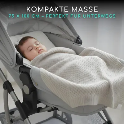Obrázek produktu pro Alavya Home Dětská deka 75x100 cm GOTS bavlna - šedá