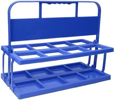 Produktbild von Sportreiseträger - Opvouwbare Wasserflaschenhalter - 8 Wasserflaschen - 24x44,5x35cm - Blauw
