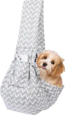 Produktbild von Famanu Tragetasche für Welpen bis 7,5 kg - Bequeme und atmungsaktive Tragehilfe für Hunde und Katzen