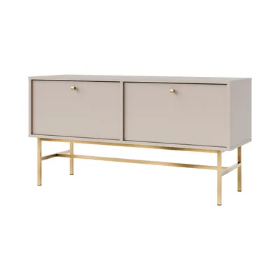Produktbild von TV-Schrank TOKA II – Lowboard mit 2 Türen, modernes TV-Möbel mit Metallgestell - Beige