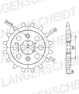 Produktbild von Ritzel Supersprox 520 - 14Z CST-1041:14|grobverzahnt 21,4/25,0