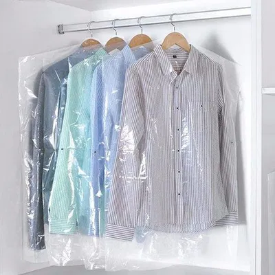 Obrázok produktu pre Unyqoos® Priehľadné obaly na oblečenie, balenie 30 kusov – 60 x 90 cm, ochranné vaky z kvalitnej fólie na obleky, šaty a ochranu pred prachom