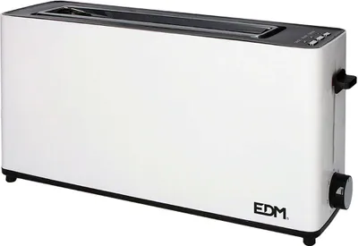 Image de Grille-pain Longue Fente Design Blanc élégant, Fente Xl - Edm