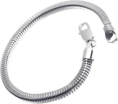 Produktbild von SILBERKETTEN STORE Schlangenkette Armband, vierkant 4,5mm - 925 Silber, Länge wählbar - 20cm