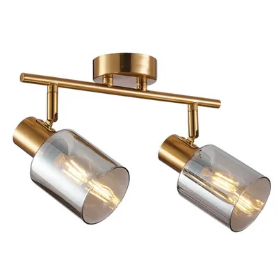 Zdjęcie produktu dla Reflektor sufitowy ruchomy Santia mosiężny 2xE14x40W metal wym:15x28x20cm IP20 Italux