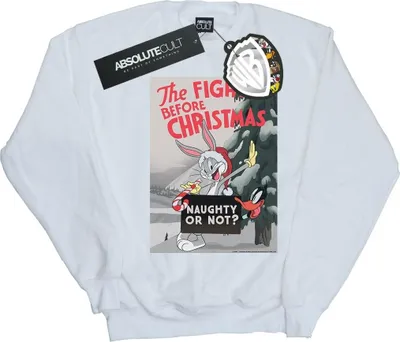 Produktbild von Looney Tunes - "The Fight Before Christmas" Sweatshirt für Herren BI33321 (XL) (Weiß)