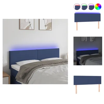 Produktbild von vidaXL LED Kopfteil Creme 144x5x78/88 cm Stoff -  Kopf- & Fußenden