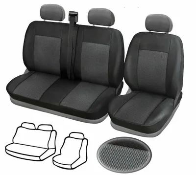 Zdjęcie produktu dla Pokrowce na siedzenia autobusu 2+1 Do VW Transporter T5 03-15 Pokrowce z tkaniny poliestrowej