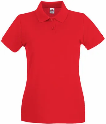 Produktbild von Fruit of the Loom - Lady-Fit Premium Polo - Red - XXL
