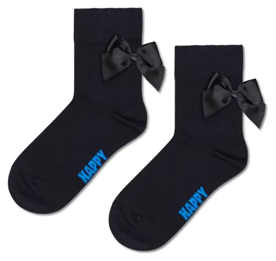 Produktbild von Happy Socks Bow 1/2 Crew Sock Black Black 36-40