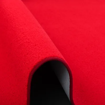 Produktbild von Trend Velours Teppich Läufer Kurzflor Modern Pflegeleicht Einfarbig, Größe:80x240 cm, Farbe:Knallrot