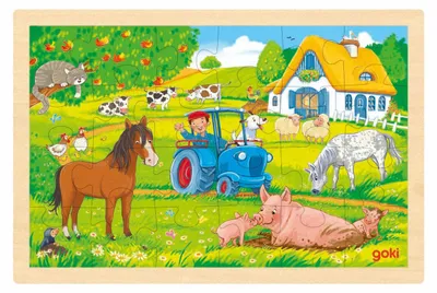 Immagine prodotto di Fattoria puzzle a intarsio, 30 x 20 cm, 24 pezzi