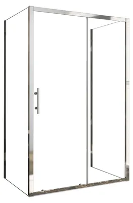 Produktbild von Duschspa U-Form Duschkabine 110x190cm Schiebetür mit 80x80x190cm Seitenwand 5mm ESG Sicherheitsglas Duschtür
