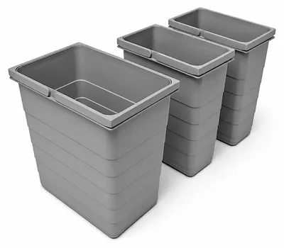 Produktbild von ninka Inneneimer-Set hellgrau 17 + 2 x 8 Liter