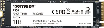 Image de Patriot Memory P300 1 TB M.2 PCI Express 3.0 NVMe