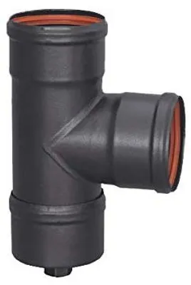 Productafbeelding van Ventilatieplug, geëmailleerd, geschikt voor 850 °C – Ø 80 mm, voor rookafvoer