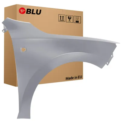 Productafbeelding van BLU Spatbord geschikt voor Skoda Rapid LA7W Rechts Zilver ReflexSilver Met richtingaanwijzeropening | 2012-2019 | Voorzijde | Gelakt | Montageklaar