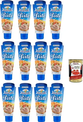 Produktbild von AS do MAR Patè Tonno Thunfischcreme 12x 100g Streichfähige + Italian Gourmet plpa 400g