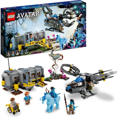 Produktbild von LEGO 75573 Avatar Schwebende Berge: Site 26 und RDA Samson, baubares Helikopter-Spielzeug für Kinder mit Schreckenspferd-Tierfigur und 5 Minifiguren