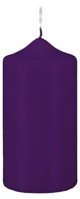 Produktbild von Spitzkopf Stumpen Kerzen Violett 25 x Ø 8 cm, 6 Stück