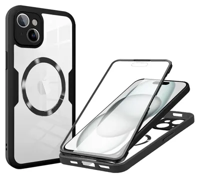 Obrázek produktu pro Pouzdro Techsuit ColorVerse 360 s ochrannou fólií a MagSafe pro Apple iPhone 15 - Černé