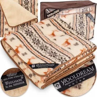 Produktbild von Wooldream Wolldecke 100% Merino Renifer Warm 200x200
