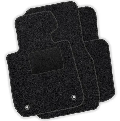 Imagen del producto de Juego completo de alfombrillas para coche, fabricadas en velour, compatibles con el Renault Twingo II (2007-2014). Bordes s