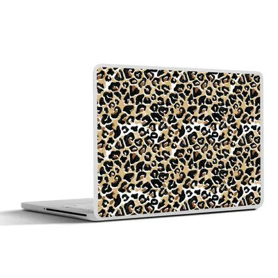 Produktbild von MuchoWow® Laptop Aufkleber Sticker Cover Tierdruck - Panther - Aquarellfarbe 25x18 cm - Laptop-Deko