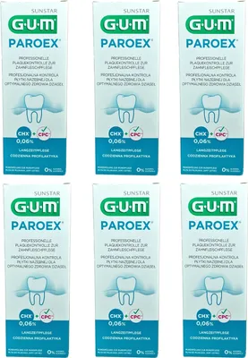 Produktbild von 6x GUM Paroex 0,06% CHX Mundspülung 6x500ml