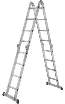 Produktbild von GEKO | Stufen Mehrzweckleiter, 4.7 m, Plattformen, Aluminium Multifunktionsleiter bis 150 kg, Gelenkleiter, Klappleiter, Stehleiter, Aluleiter
