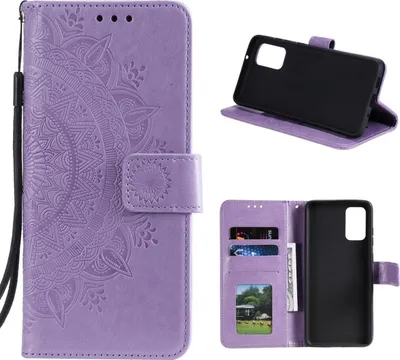 Immagine prodotto di Custodia per Samsung Galaxy M31s Custodia del telefono cellulare Custodia Flip Cover Protettiva Borsa Mandala Viola