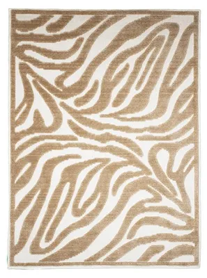 Zdjęcie produktu dla Dywan do prania w pralce - Dunya Zebra Beżowy/Biały