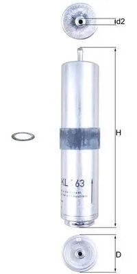 Obrázek produktu pro Palivový filtr KNECHT KL 763D