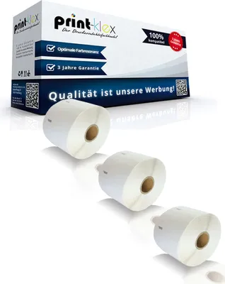 Produktbild von 3x Kompatible Etiketten-Rollen für Dymo 11356 Labelwriter 450 450 Duo 450Series 450 Turbo 450Twin Turbo DUO SE450LTwin Turbo 11356 89mm x  41mm 300 Etiketten  Print Plus Serie