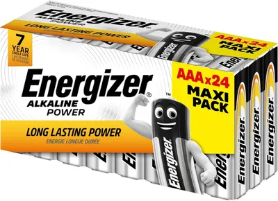Produktbild von Energizer Alkaline Power AAA-Batterien, 1,5 V, 24 Stück, Lange Lebensdauer für d