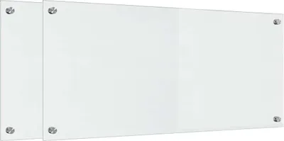 Immagine prodotto di vidaXL Alzatina da cucina 2 pezzi Trasparente 90 x 40 cm Vetro temperato