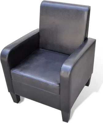Image de Fauteuil Noir Similicuir