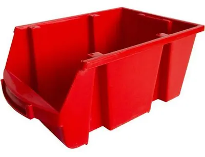 Produktbild von Sichtlagerkasten aus Polypropylen 10L VISO Rot - SPACY4R