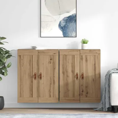 Productafbeelding van vidaXL Wandkast, 2 stuks, Artisan-eikenhout, 69,5 x 34 x 90 cm