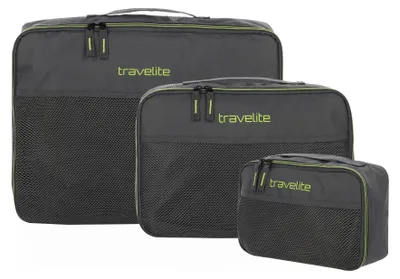 Zdjęcie produktu dla travelite Packsack Accessories Zestaw 3 kostek do pakowania antracytowy ciemnoszary