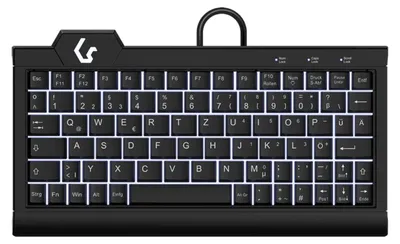Imagen del producto de Keysonic 60962 KeySonic TAS KSK-3010ELC (DE) Mini teclado retroiluminado, color