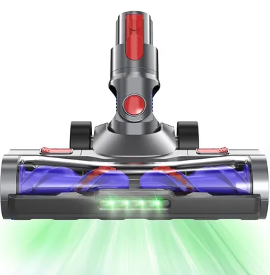 Produktbild von Motorisierte elektrische Turbobürste Ersatz-Staubsaugerkopf für Dyson V7 V8 V10 V11 V15, Bodenbürstenzubehör mit Direktantrieb und LED-Leuchten