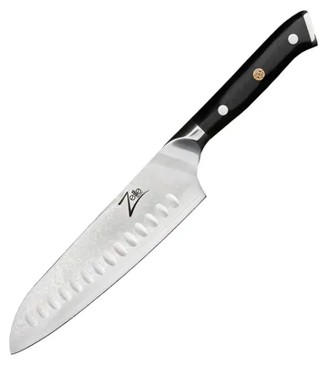 Image de Zelite Couteau Cuisine, Couteau Santoku en Acier Inoxydable, Kit Couteau Cuisine Professionnelle de 17,8 cm, Couteau de Chef Aiguisé, Couteau de type japonais, Couteaux de Cuisine Japonais Ultra Tranchant