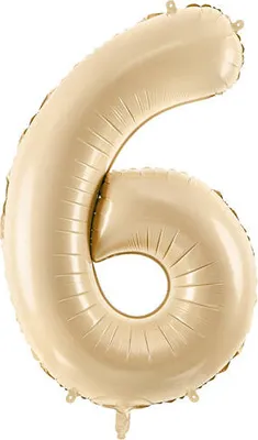 Produktbild von Ballon fol.Cyfra 6 72cm beige 35188